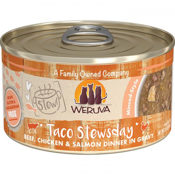 Weruva C Can Taco Stewsday Beef/Chicken/Salmon 2.8oz