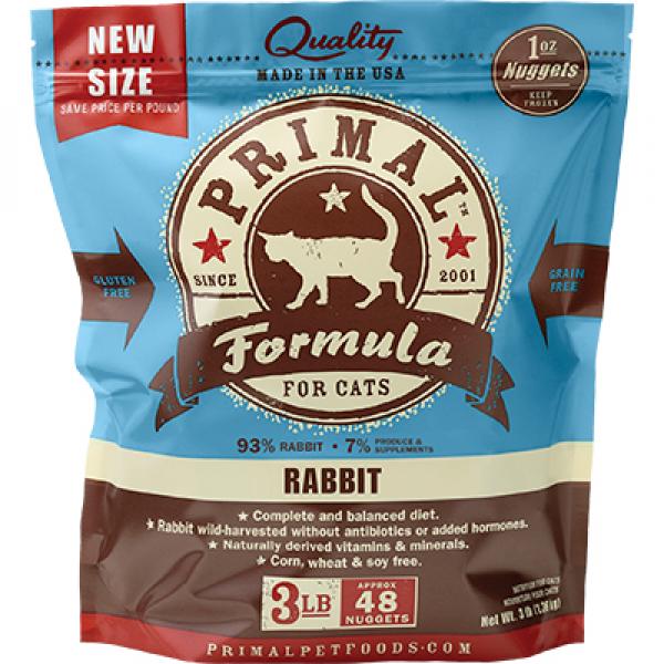 Primal C Raw Nuggets Rabbit 3lb