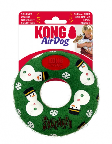 Kong D Holiday AirDog Squeaker Donut M 2024