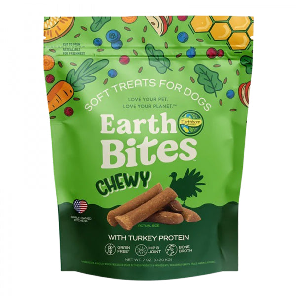 Earthborn D GF Earthbites Chewy Turkey 7oz