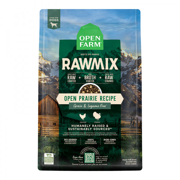 Open Farm D 20lb GF Rawmix Open Prairie Recipe