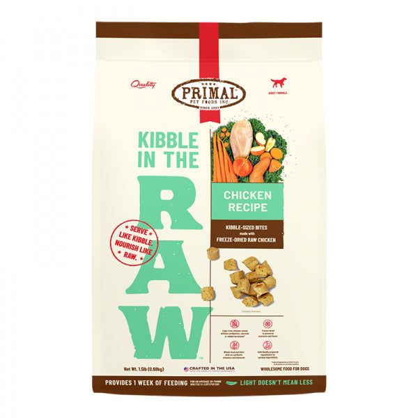 Primal D FD 1.5lb Kibble in the Raw Chicken