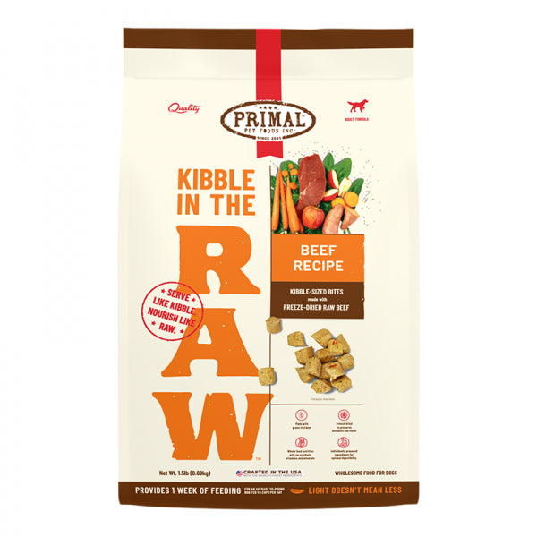 Primal D FD 1.5lb Kibble in the Raw Beef