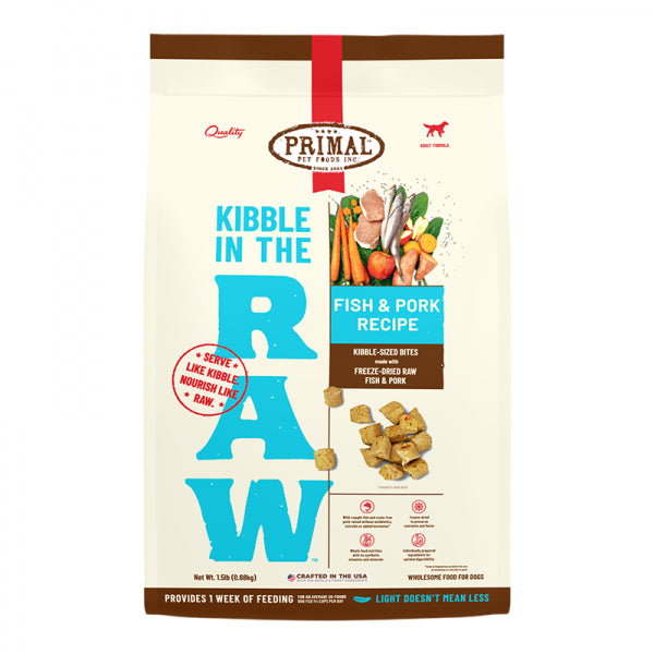 Primal D FD 1.5lb Kibble in the Raw Fish & Pork