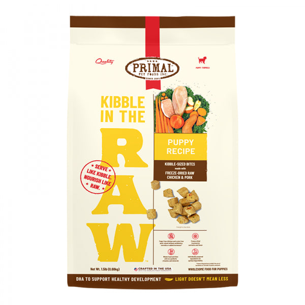 Primal D FD 1.5lb Kibble in the Raw Puppy