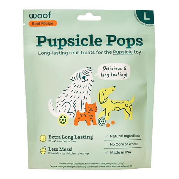 Woof D Beef PB Pupsicle Pops L 8oz