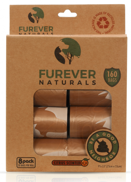 Furever Naturals Citrus Scented Poop Bags 8pk