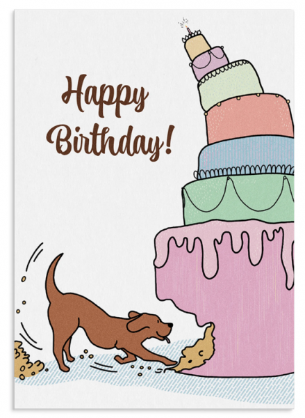 Poochie-Post Birthday Giant Cake Edible Card