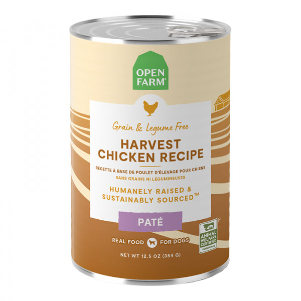 Open Farm D Can GF Harvest Chicken Pâté 12.5oz