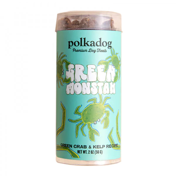 Polka Dog Green Monsta Bits Tube 2.5oz