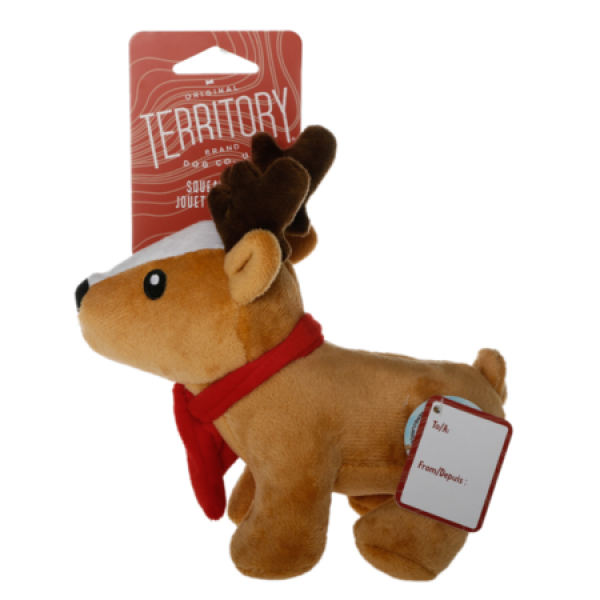 Territory D Plush Squeaker Reindeer MD 2024