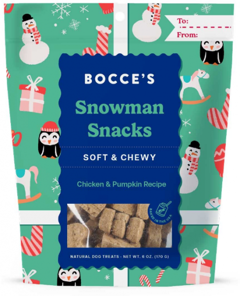 Bocces D Bakery Snowman Snacks 6oz 2024