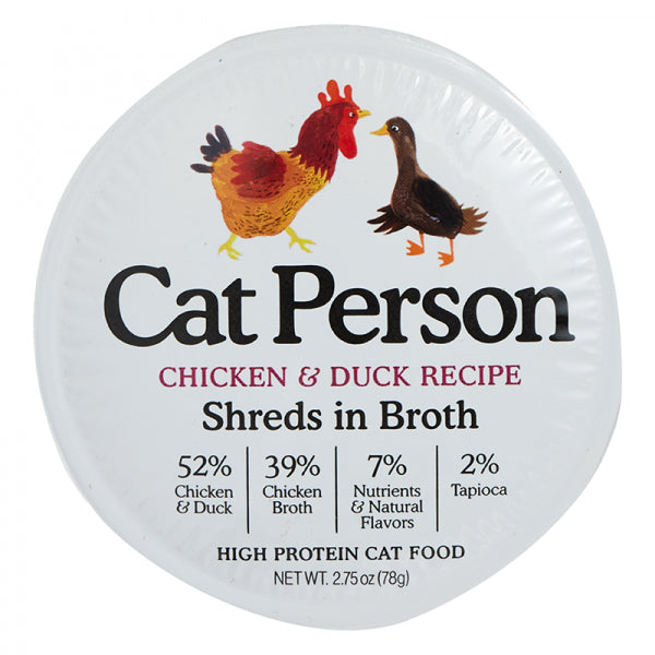 Cat Person C Cup Shreds in Broth Chicken & Duck 2.75oz