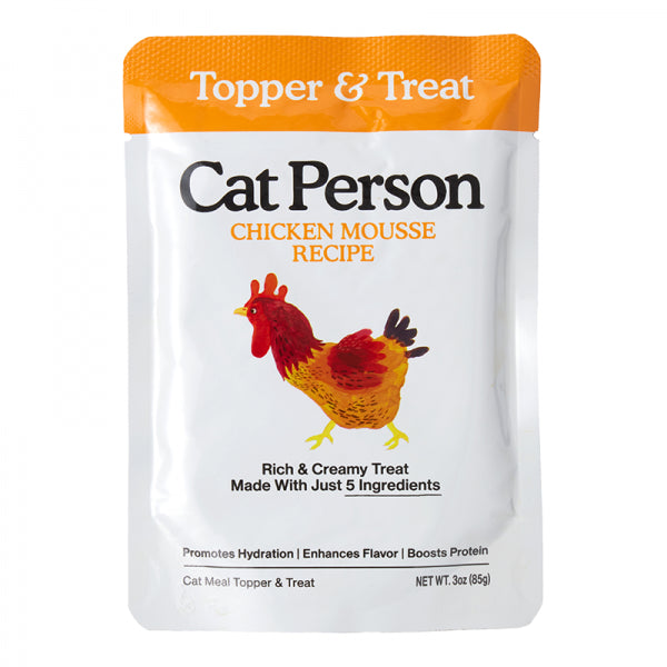 Cat Person C Pouch Topper & Treat Chicken Mousse 3oz