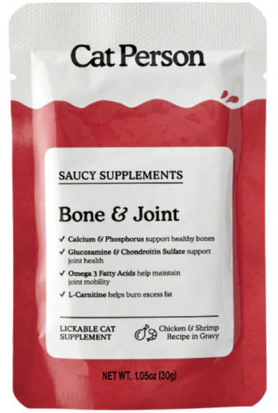 Cat Person C Pouch Saucy Supplements Bone & Joint 1.05oz