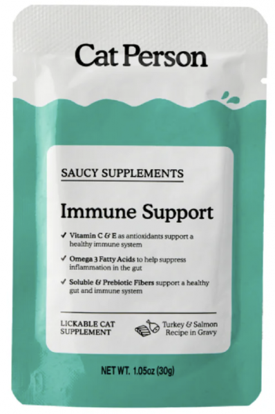 Cat Person C Pouch Saucy  Supplements Immune Support 1.05oz