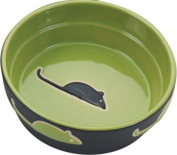 Ethical C Fresco Cat Bowl Green 5"