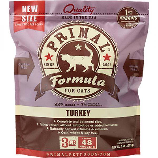 Primal C Raw Nuggets Turkey 3lb