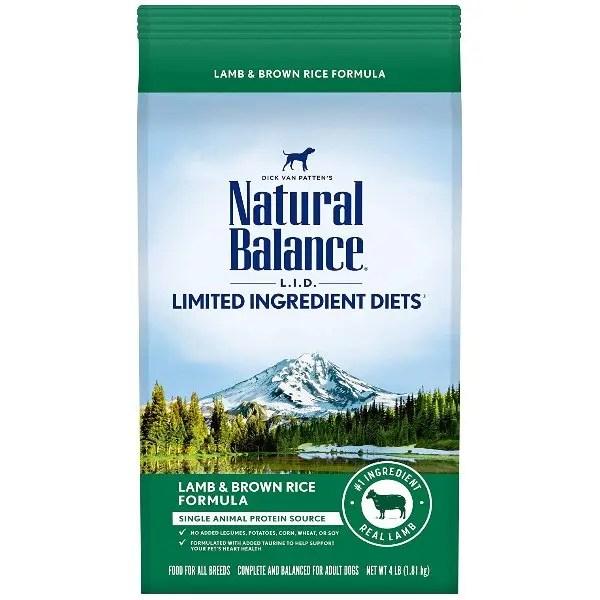 Natural Balance D 4lb LID Lamb/Brown Rice