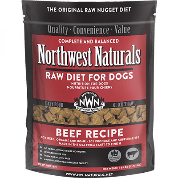 Northwest Naturals D Raw Beef Nuggets 6lb