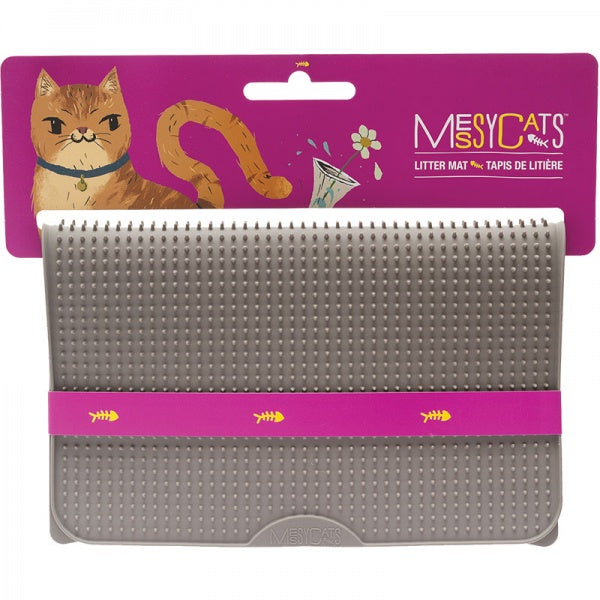 Messy Mutts C Litter Mat Gray