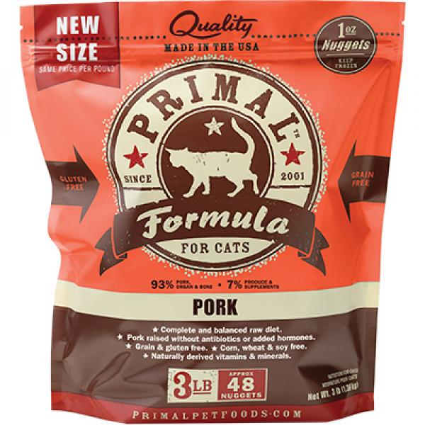 Primal C Raw Nuggets Pork Frozen 3lb