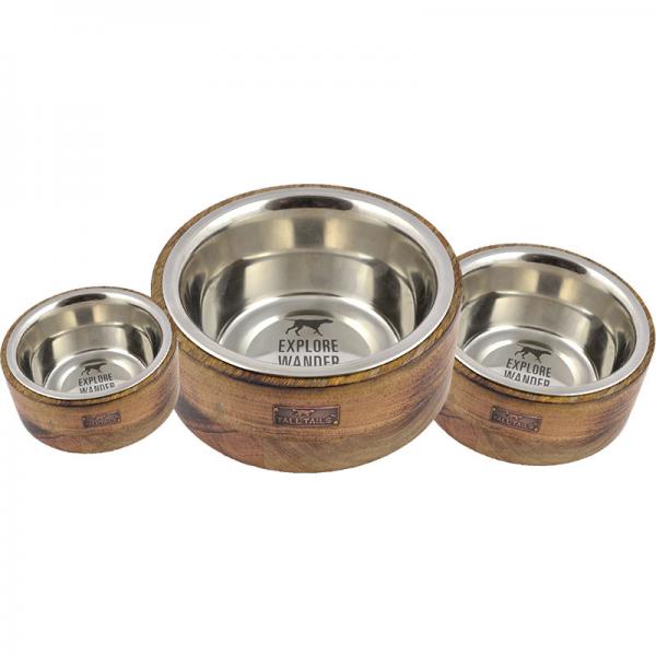 Tall Tails Bowl Stainless Steel Wood 1.5c - NLO