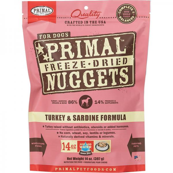 Primal D 14oz FD Turkey/Sardine Nuggets