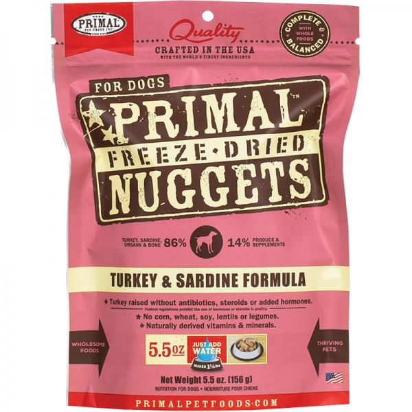 Primal D 5.5oz FD Turkey/Sardine Nuggets