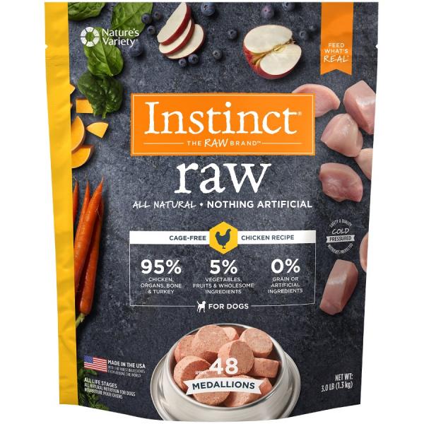 Nature's Variety D Raw vInstinct 85/15 Chicken Mdln Frozen 3lb