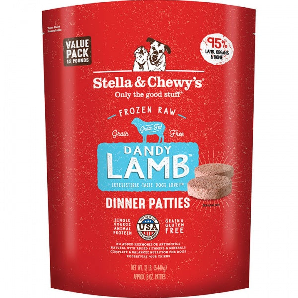 Stella & Chewy's D Raw Dandy Lamb Dinner Patties 12lb