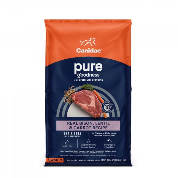 Canidae D 21lb Pure Bison, Lentil & Carrot