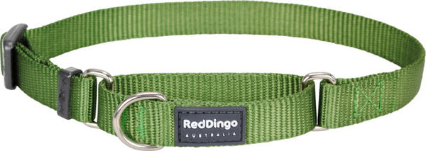 Red Dingo Martingale Green Small 15mm