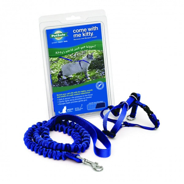 Come With Me Kitty Harness Blue Medium
