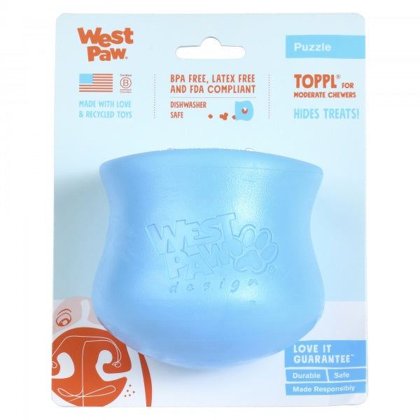 West Paw Toppl L Aqua Blue